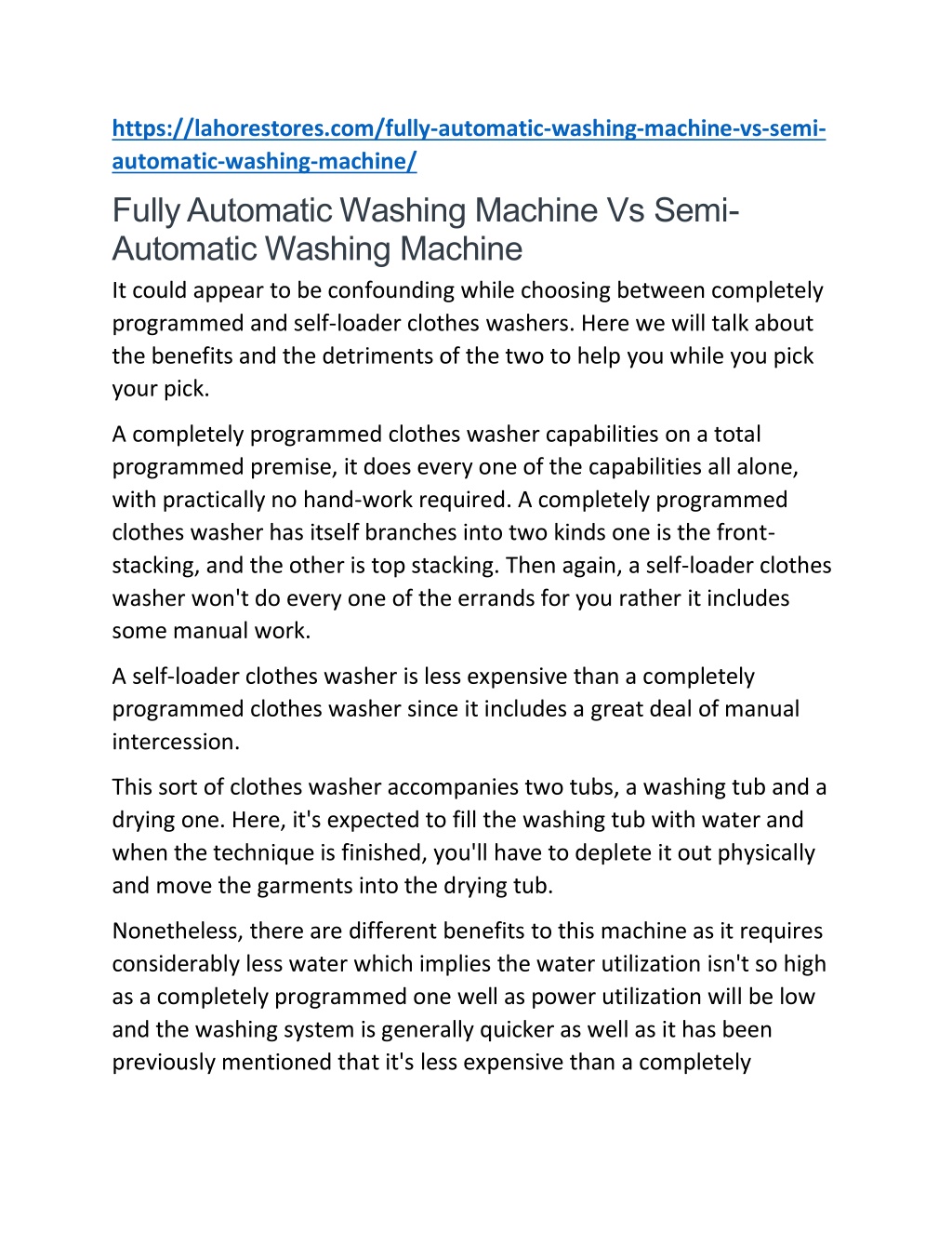 PPT Fully Automatic Washing Machine Vs SemiAutomatic Washing Machine