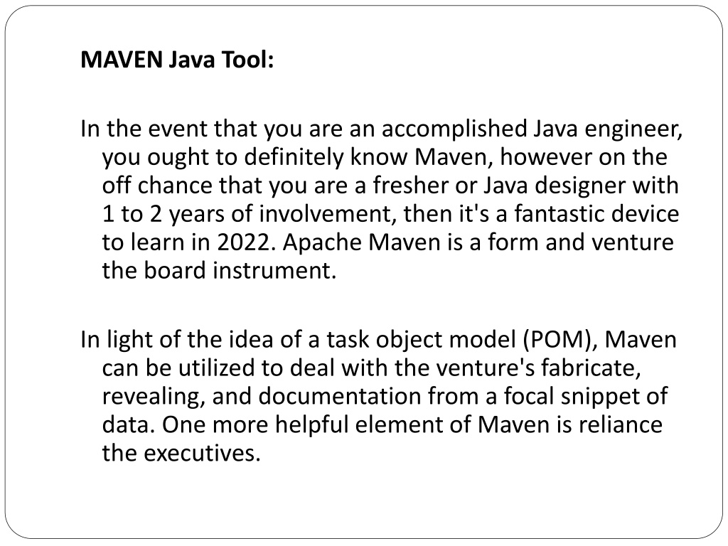 PPT Docker and Maven Java Tools PowerPoint Presentation, free