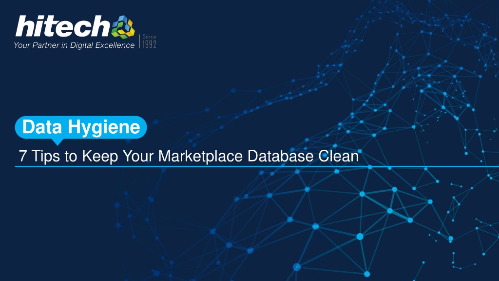 PPT 7 Data Hygiene Tips to Keep Your Marketplace Database Clean