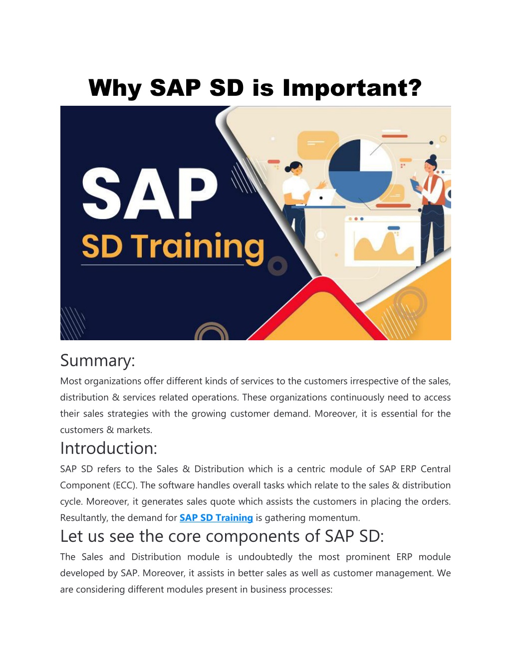 PPT Why SAP SD is Important? PowerPoint Presentation, free download