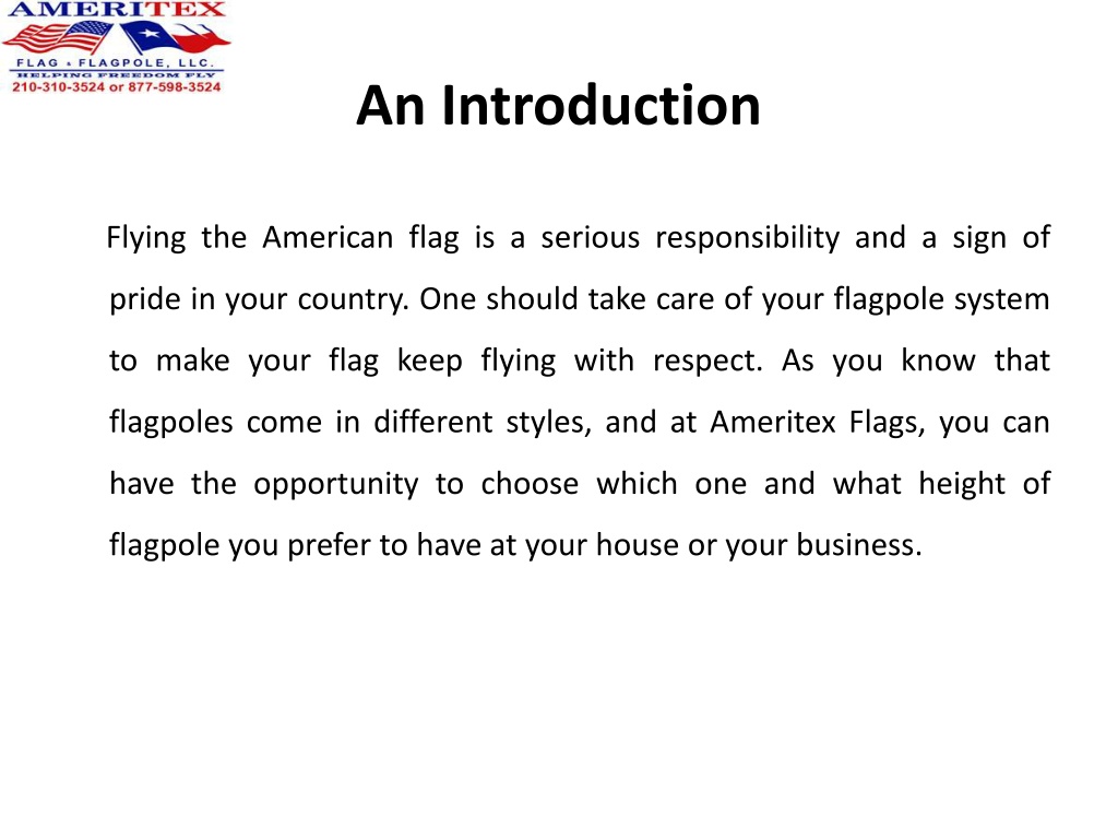 PPT Guidelines for choosing the height of flagpole for home or small