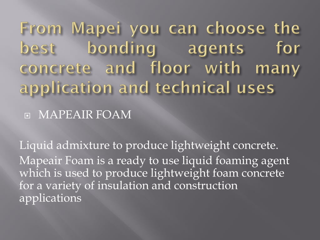 PPT Uses of bonding agent in Concrete PowerPoint Presentation, free