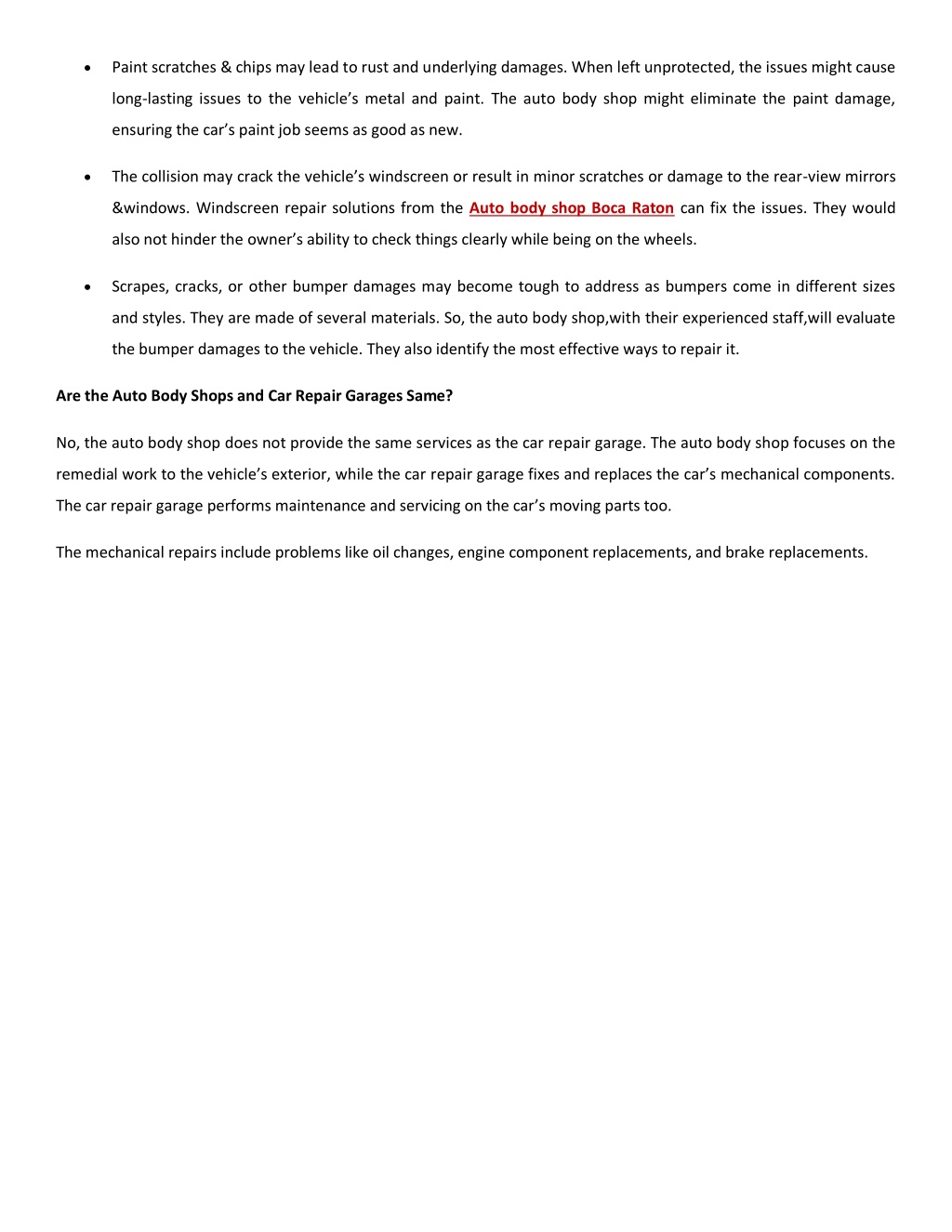 PPT Services You Can Expect From a Car Body Shop PowerPoint