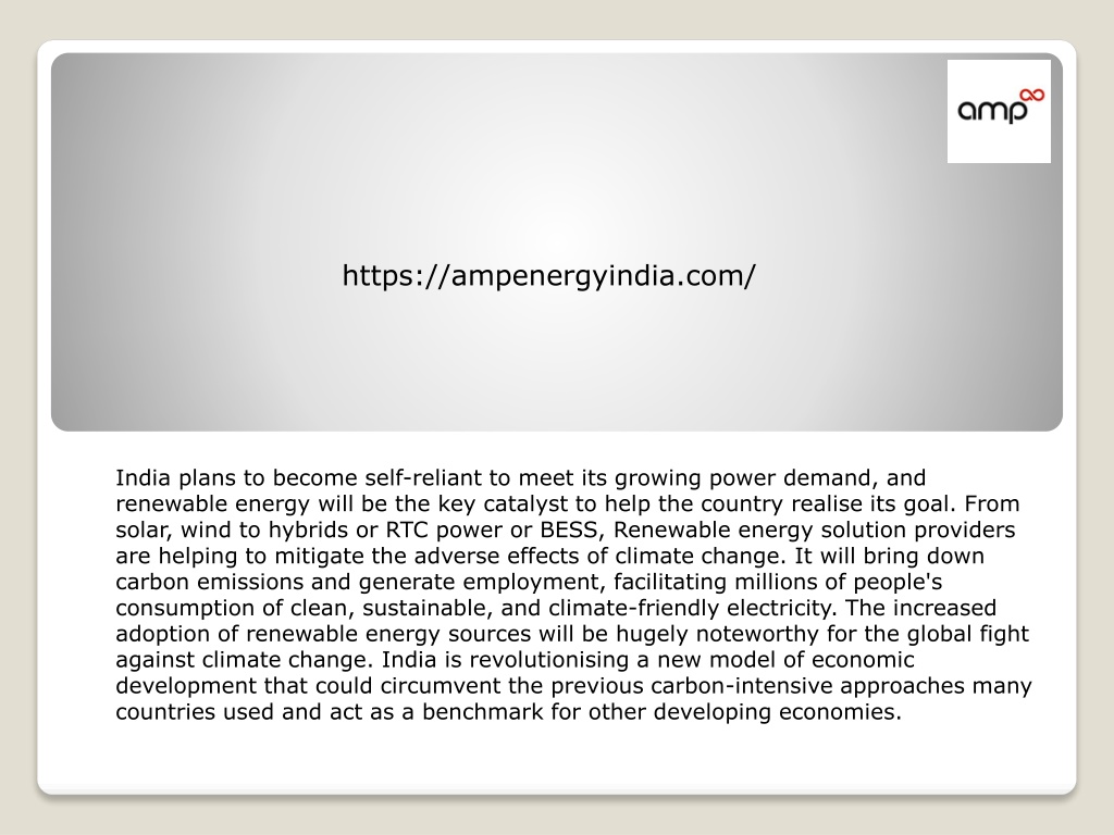 PPT Renewable Energy Defining India's Future PowerPoint Presentation