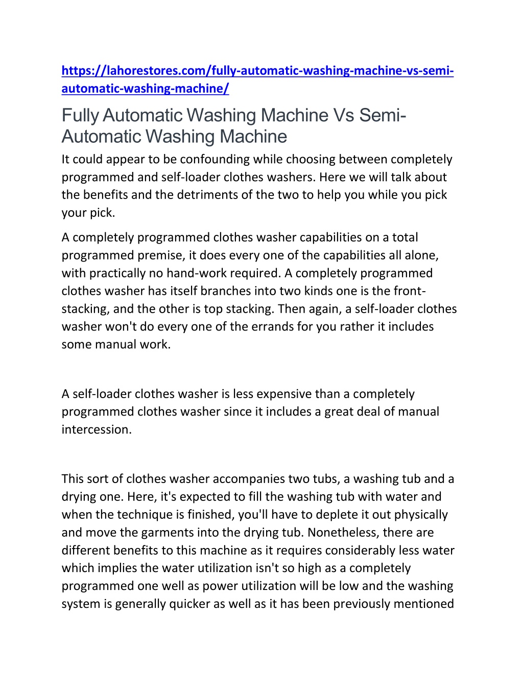 PPT Fully Automatic Washing Machine Vs SemiAutomatic Washing Machine