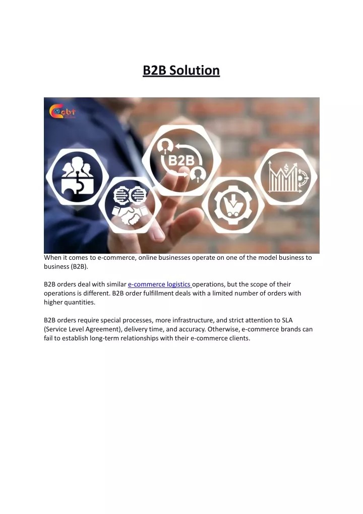 PPT B2B Solution PowerPoint Presentation, free download ID11537480