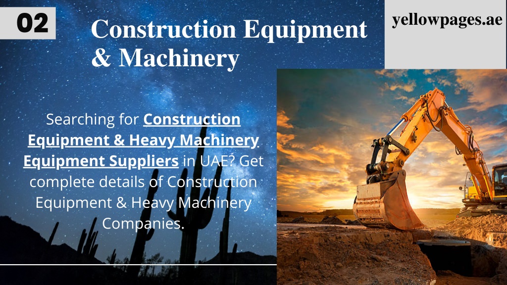 PPT Construction Equipment & Heavy Machinery Equipment Suppliers