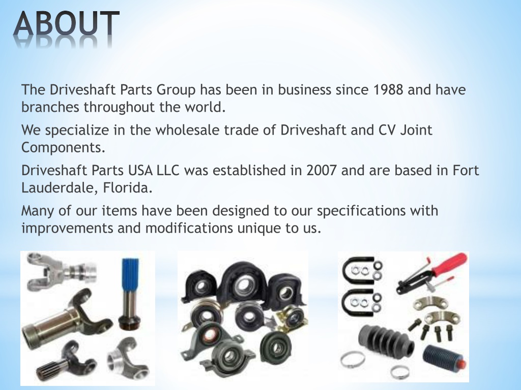 PPT - Drive Shaft Parts Driveshaftparts.com PowerPoint Presentation