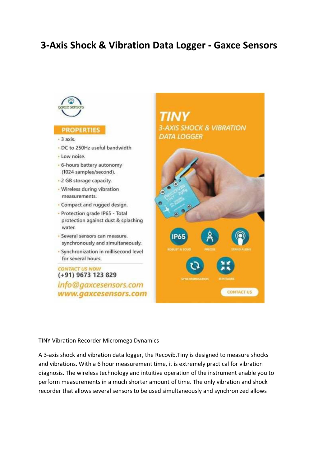 PPT 3Axis Shock & Vibration Data Logger PowerPoint Presentation ID