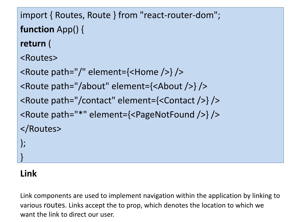 PPT React Router explanation PowerPoint Presentation, free download