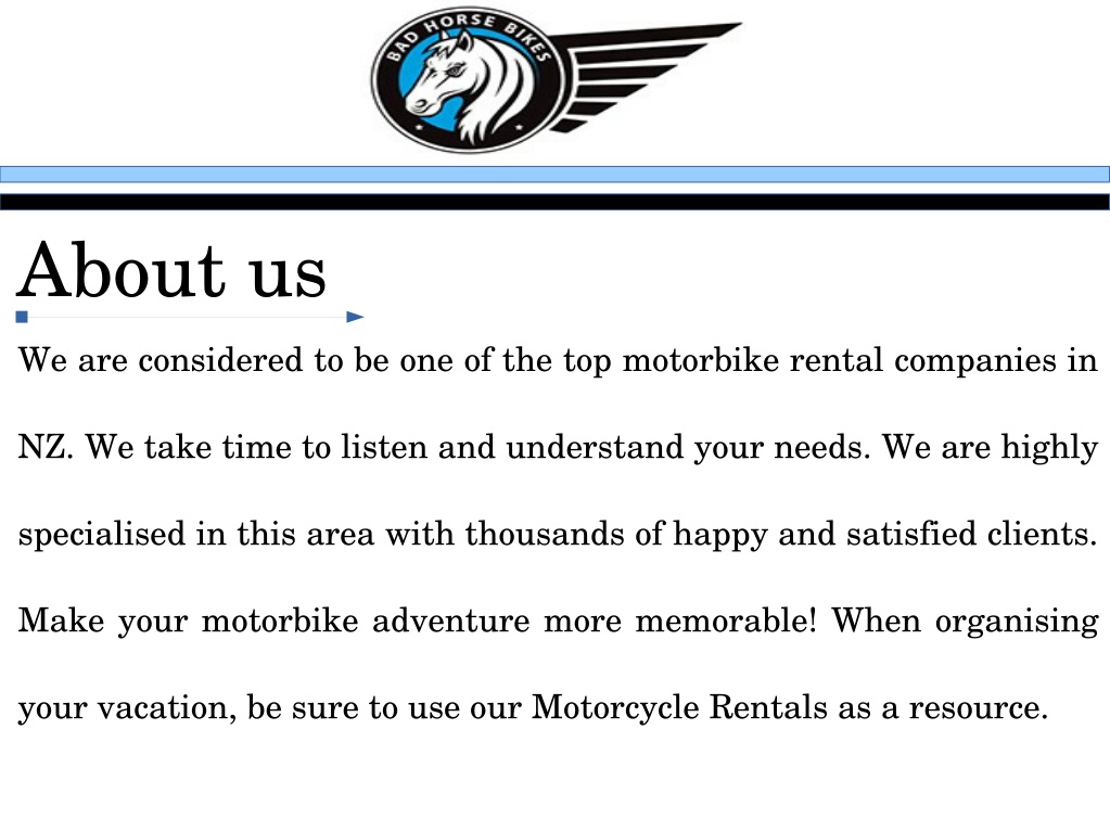 PPT hire bmw motorcycles nz PowerPoint Presentation, free download