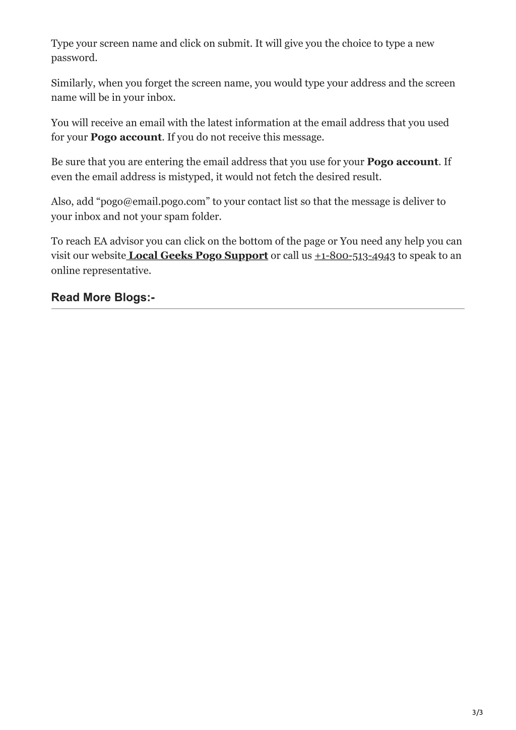 PPT Recover Pogo Screen Name and Password PowerPoint Presentation