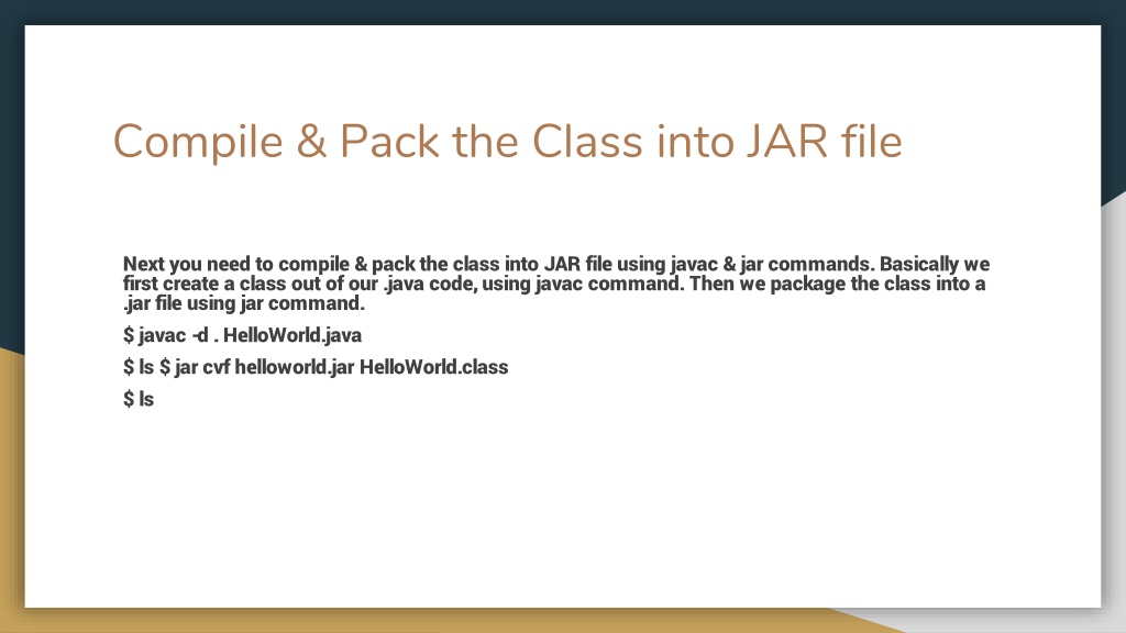 PPT How to Create And Execute JAR File in Linux PowerPoint