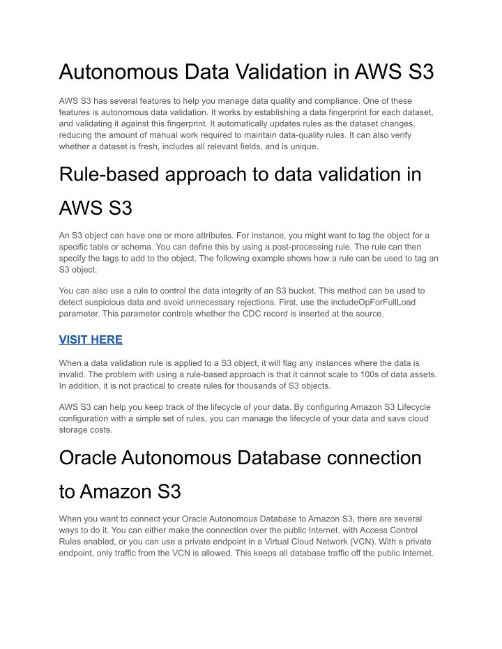PPT Autonomous Data Validation in AWS S3 (3) PowerPoint Presentation
