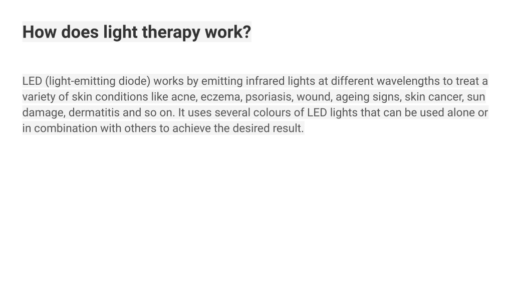 PPT LED Facial A Complete Explanation PowerPoint Presentation, free