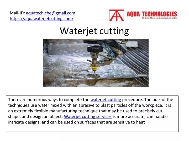 PPT Waterjet cutting service PowerPoint Presentation, free download
