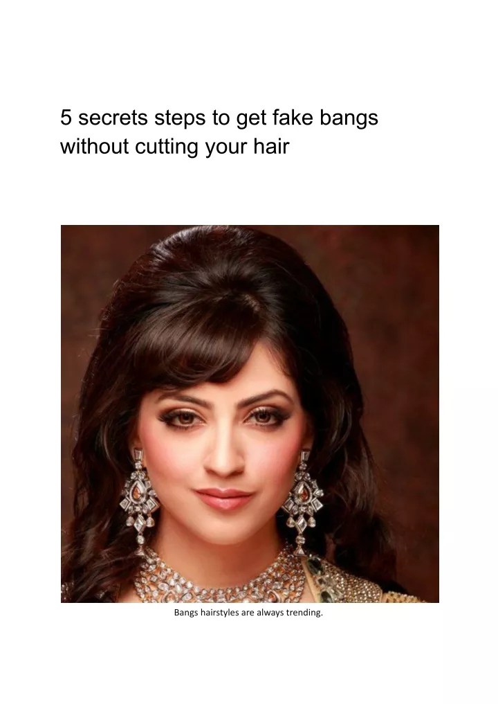 PPT How to Fake Bangs Without Cutting Your Hair PowerPoint