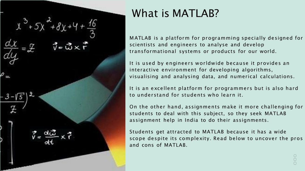 PPT MATLABDefinition, Usage, Pros and Cons PowerPoint Presentation