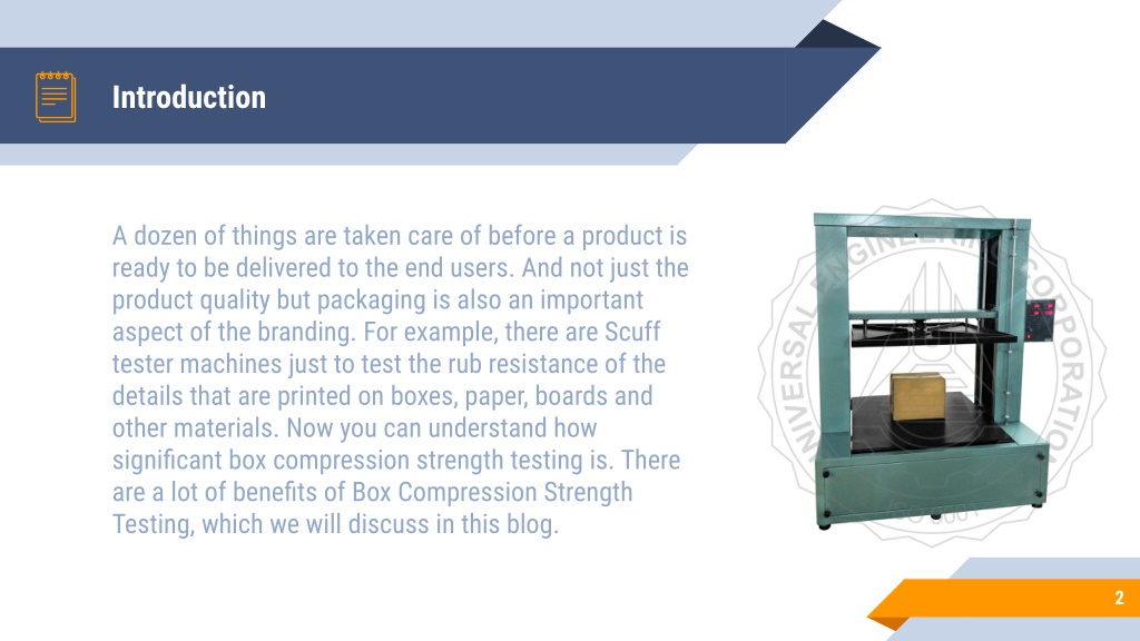 PPT Benefits of Box Compression Strength Testing UEC PowerPoint