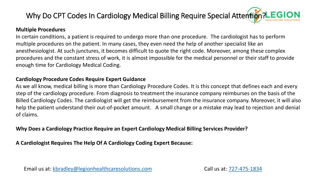 PPT Why Do CPT Codes In Cardiology Medical Billing Require Special