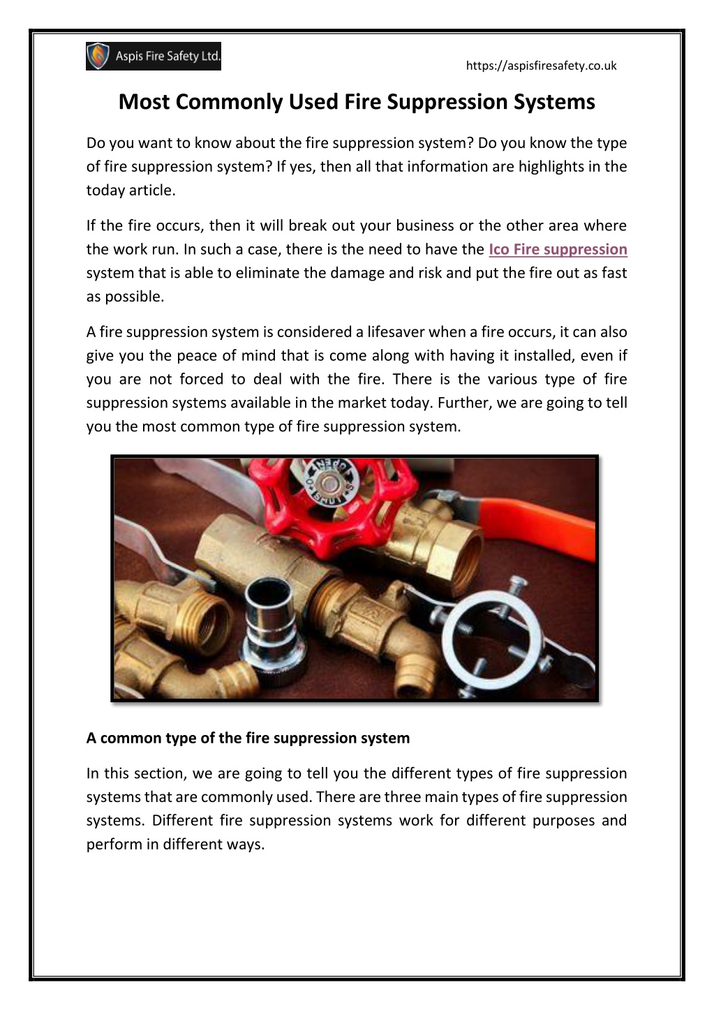 PPT Most Commonly Used Fire Suppression Systems PowerPoint