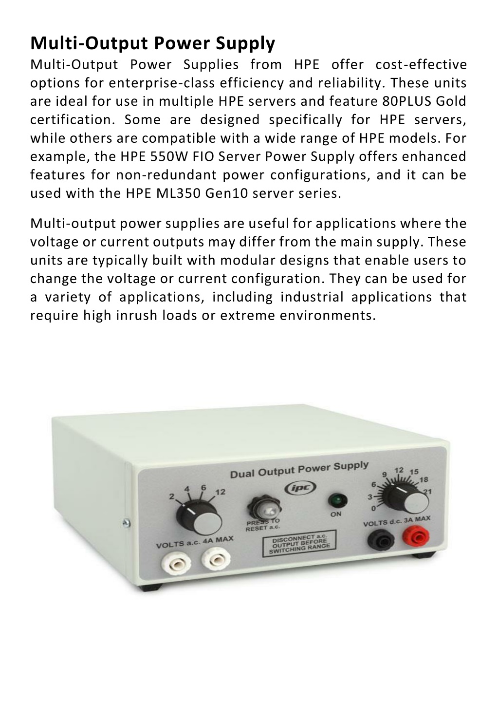 PPT Types of Power Supplies PowerPoint Presentation, free download
