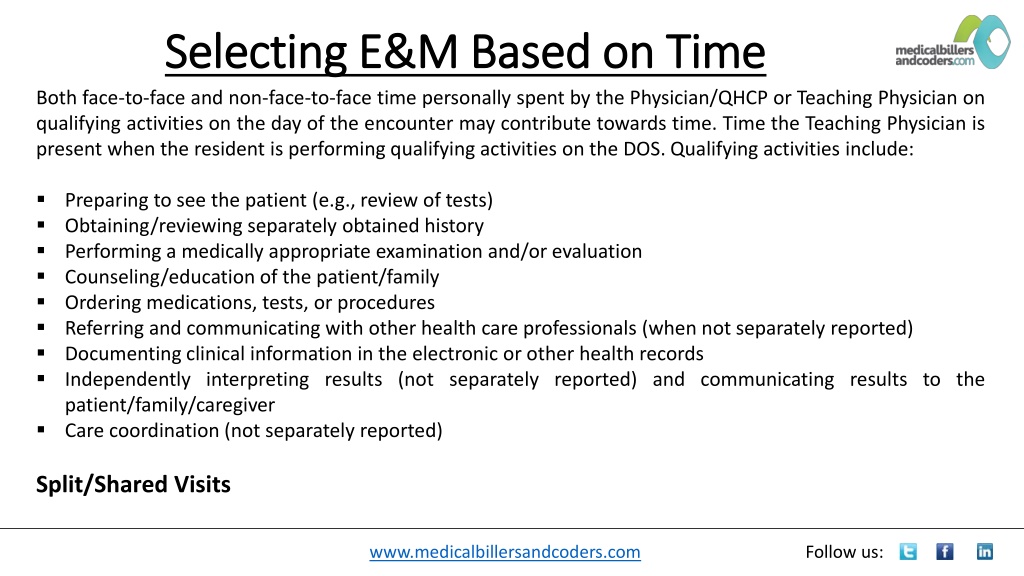 PPT Selecting E&M Based on Time PowerPoint Presentation, free download ID11601993