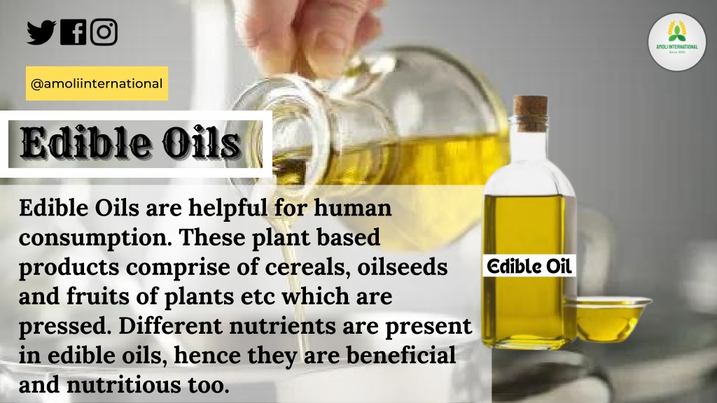 PPT Edible Oils and Factors of Their Quality PowerPoint Presentation