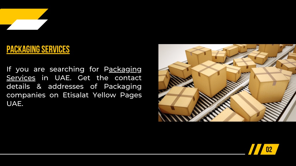 PPT List of Packaging Services in UAE PowerPoint Presentation, free