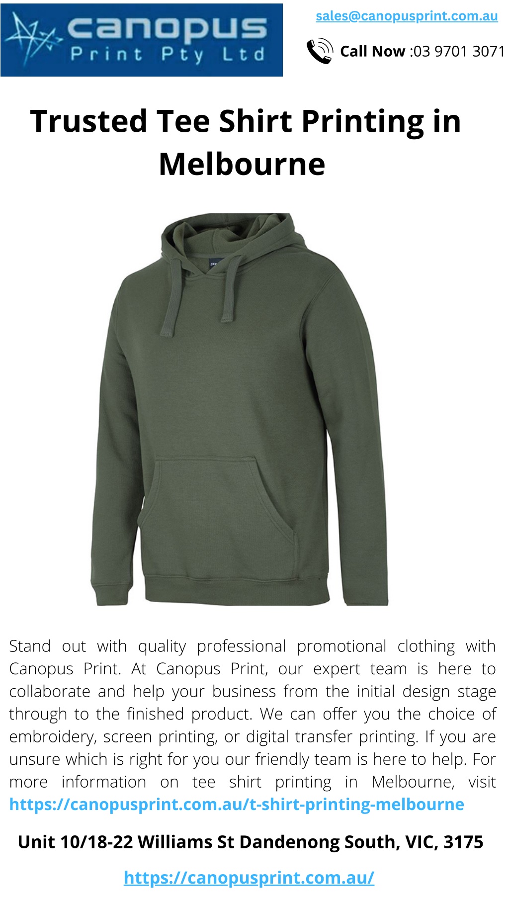 PPT Trusted Tee Shirt Printing in Melbourne PowerPoint Presentation