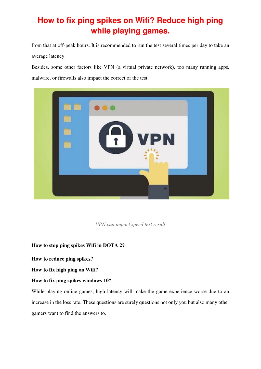 PPT How to fix ping spikes on Wifi? Reduce high ping while playing