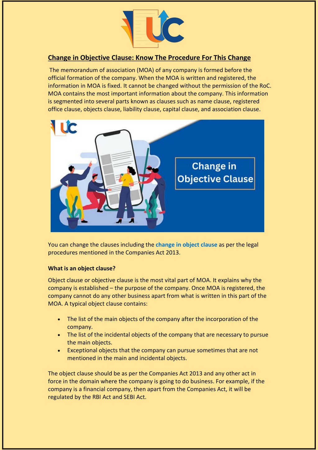 PPT Change in Objective Clause Know The Procedure For This Change