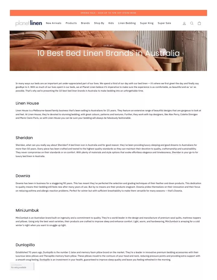 PPT 10 Best Bed Linen Brands in Australia PowerPoint Presentation