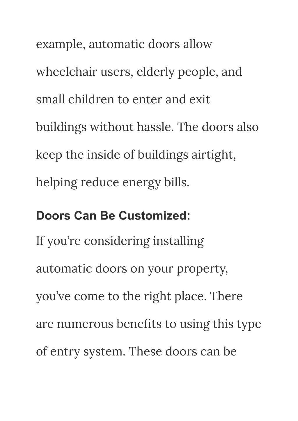 PPT What Are Automatic Doors in London PowerPoint Presentation, free