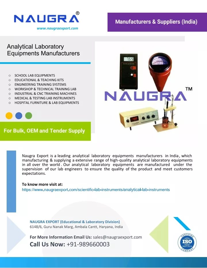 PPT Analytical Laboratory Equipments Manufacturers PowerPoint