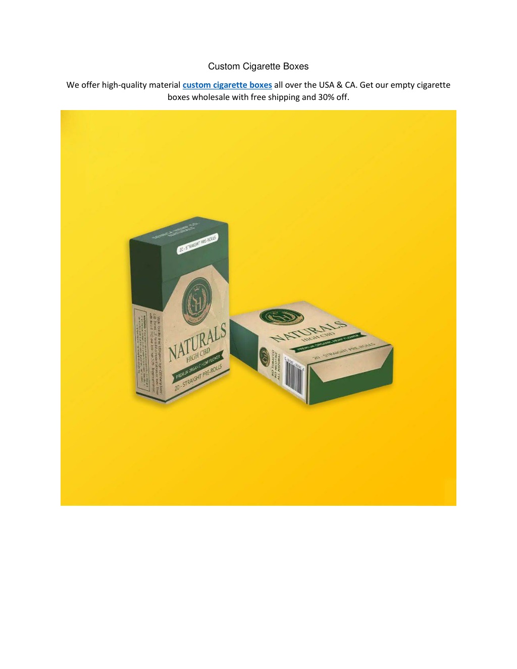 PPT Custom Cigarette Boxes PowerPoint Presentation, free download ID11666373