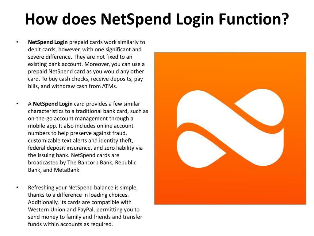PPT Netspend Login PowerPoint Presentation, free download ID11667648