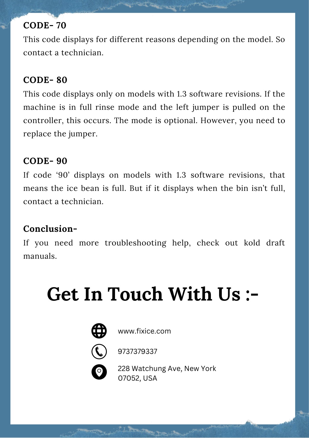 PPT Common Kold Draft Ice Machine Problem How You Can Troubleshoot Them PowerPoint