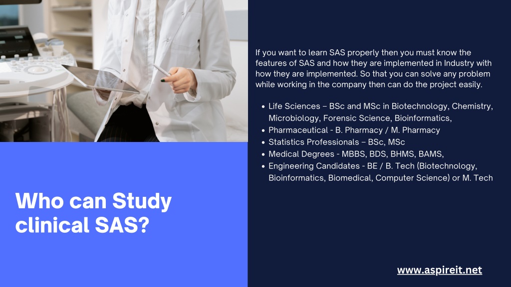 PPT Clinical SAS Certification Guide Aspire Techsoft PowerPoint