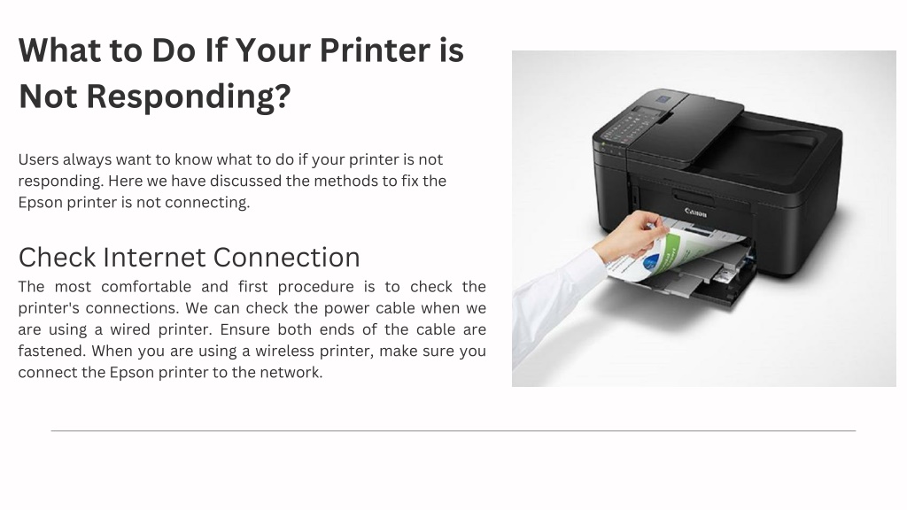 PPT How to Fix an Epson Printer is Not Responding PowerPoint