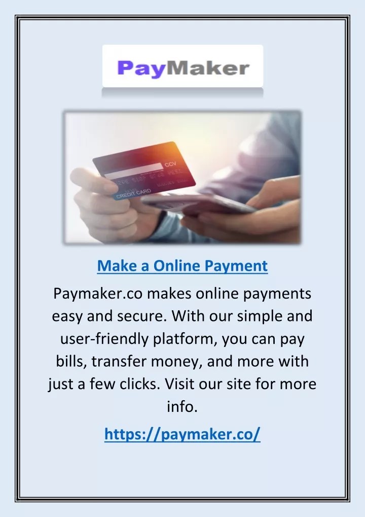 PPT Make A Online Payment Paymaker.co PowerPoint Presentation, free