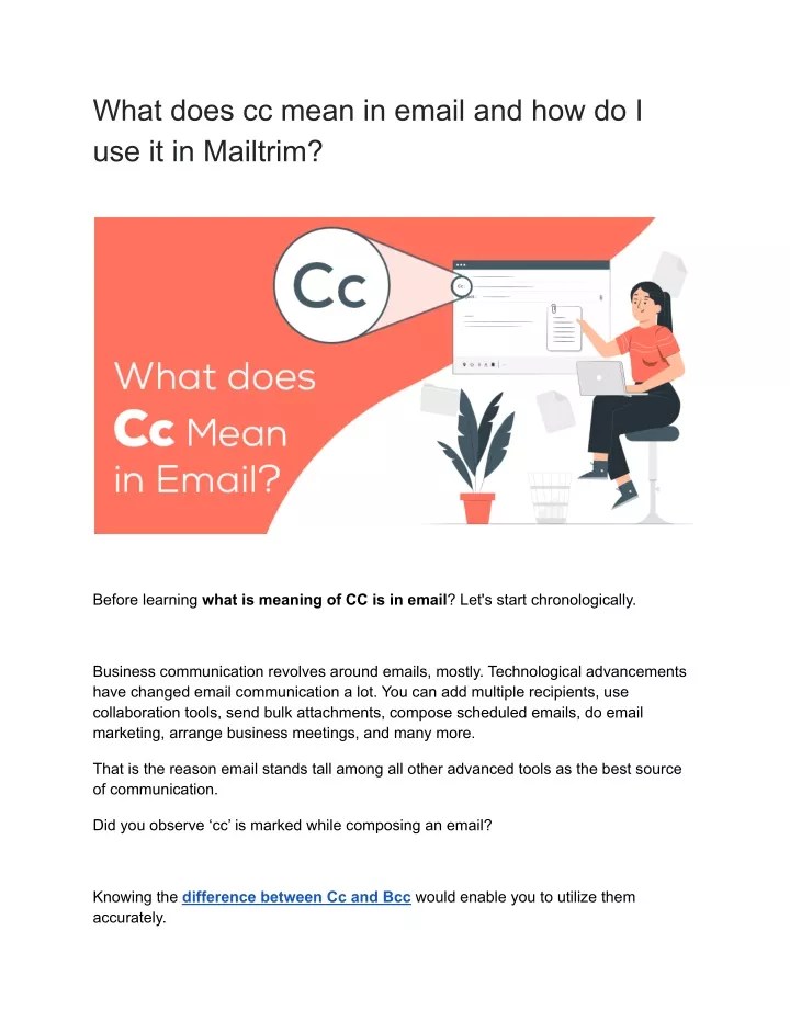 PPT What does cc mean in email and how do I use it in Mailtrim