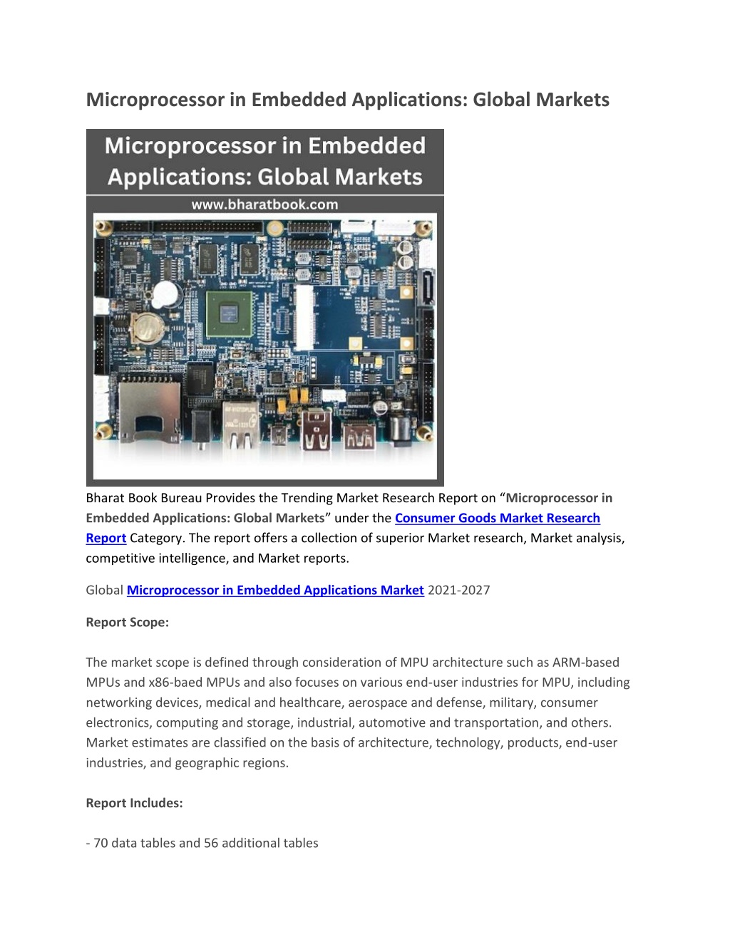 PPT Microprocessor in Embedded Applications, Global Markets PowerPoint Presentation ID11715303