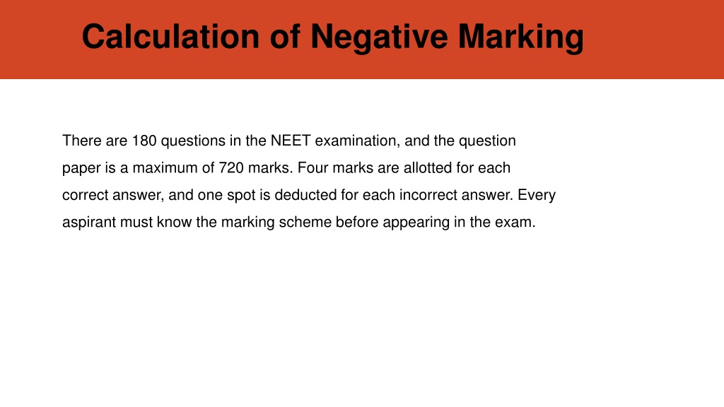 PPT Negative Marking In NEET Chaitanyas Academy PowerPoint