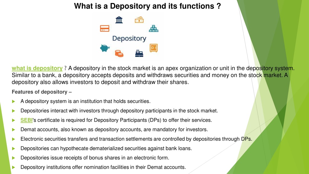 PPT What Is Depository System And Its Functions PowerPoint