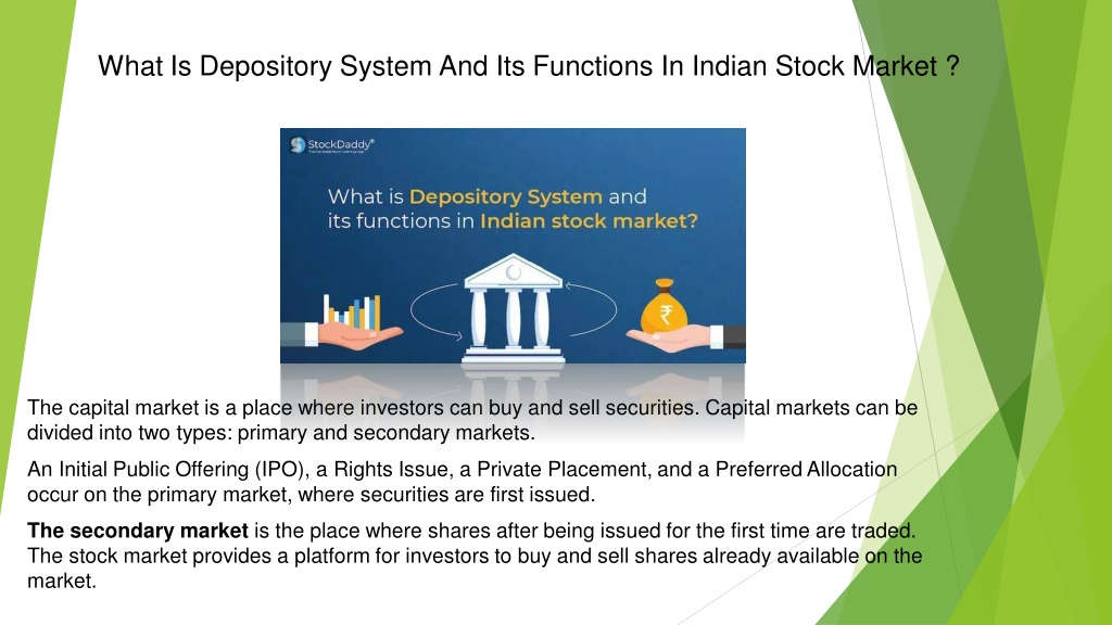 PPT What Is Depository System And Its Functions PowerPoint