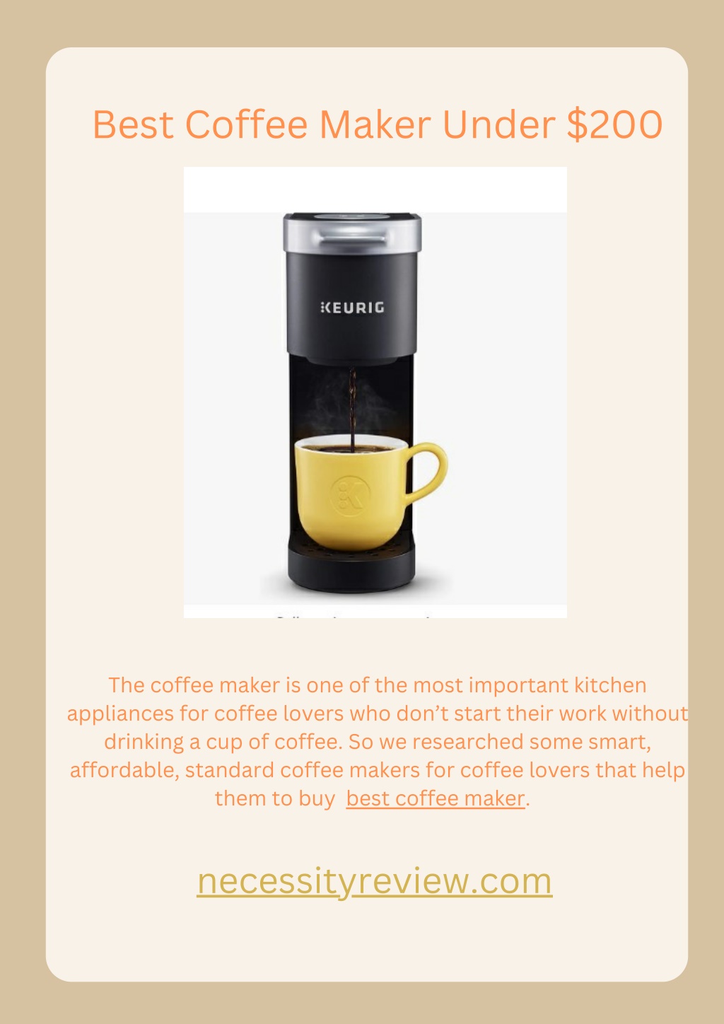 PPT Best coffee maker under 200 PowerPoint Presentation, free
