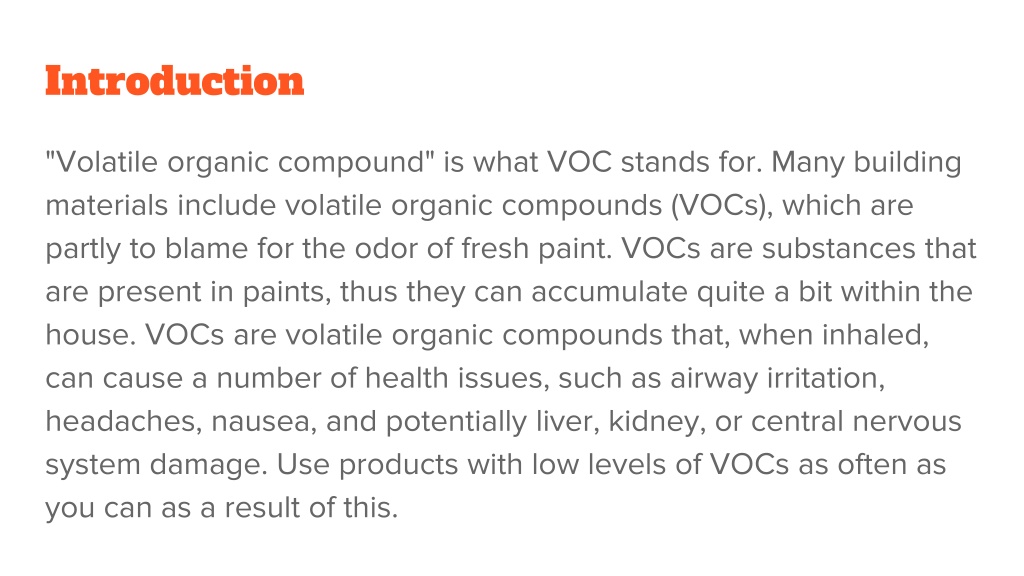 PPT Low VOC Paint vs. No VOC Paint PowerPoint Presentation, free download ID11745648