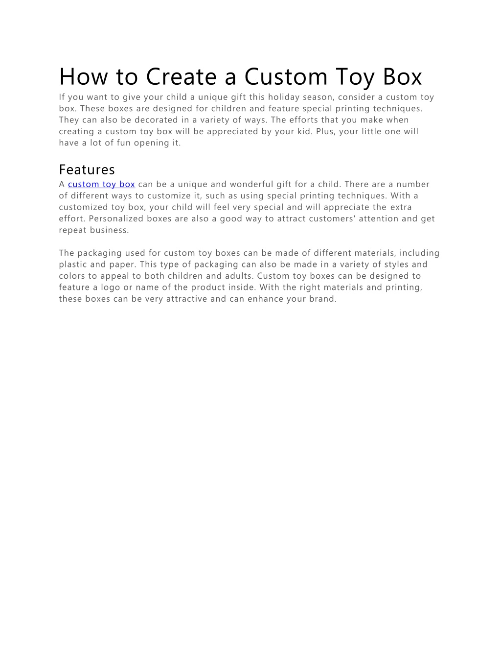PPT How to Create a Custom Toy Box PowerPoint Presentation, free