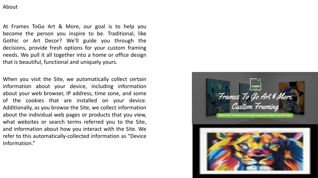 PPT Picture Framing Miami PowerPoint Presentation